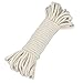 Craft Rope 1/4 Inch Natural Cotton Rope 65 Feet Long Clothesline All Purpose Rope for DIY Rope Basket/Mat as Candle Replacement Wick Self Watering Rope for Potted Plants