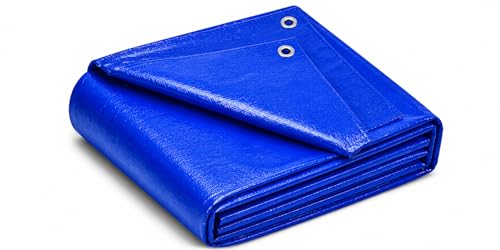5 x 5 m Blue Heavy Duty Tarpaulin Waterproof Cover Tarp Ground Camping Sheet Tent