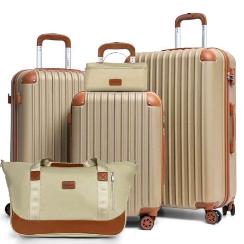 Image of Cosbarn Luggage Sets, Lightweight Durable Hardshell, 5 piece Suitcase Sets
