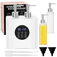 Massage Öl Wärmer für SPA, Körper Öle Heizung mit 4 Flaschen Dispenser, Professionelle Elektrische Lotion Digital Heizer für Salon Zu Hause, Einstellbare Konstante Temperatur