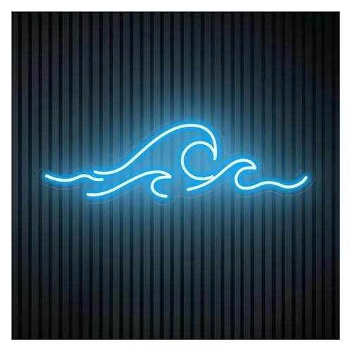 Enseigne lumineuse LED Océan bleu à intensité variable avec motif vague