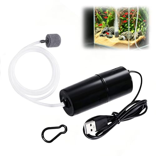 Mini USB Aquarium Air Pump Portable Ultra Silent Fish Tank Bubbler