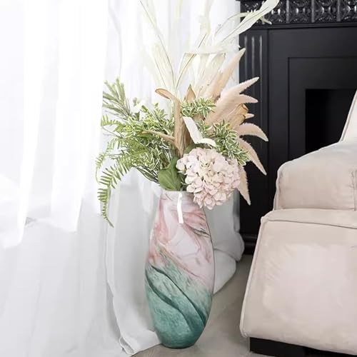 Vase en verre rose de luxe petit format pour arrangement de fleurs - 6