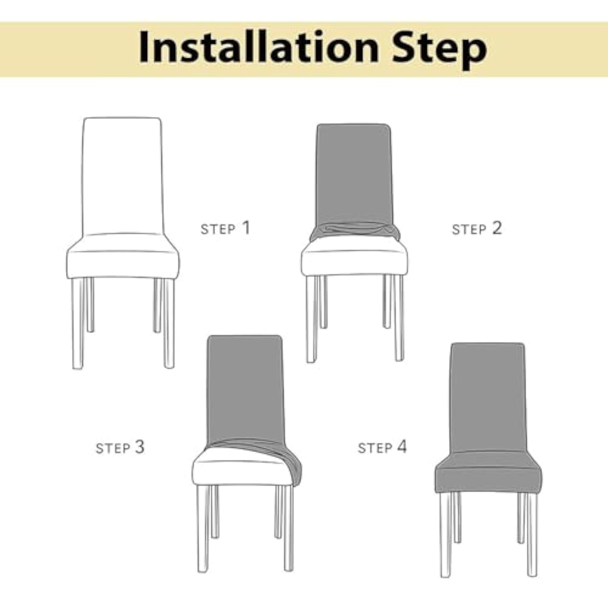 Modern Stretch Chair Cover, Universal Fit Dining Seat Protector