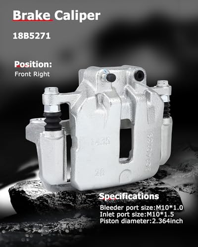 Image of cciyu 18B5271 Front Right Brake Caliper With Bracket For Buick For Allure /For Cascada /For LaCrosse /For Regal,For Chevy For Equinox /For Impala /For Malibu,For GMC For Terrain