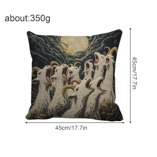 Fundas de almohada con diseño de cabra para decoración interior de casa 6