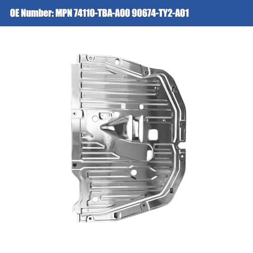 Image of Engine Splash Shield Guard Compatible with Honda Civic 2016 2017 2018 2019 2020 2021, Engine Case Guard Under Car Shield Cover OEM 74110-TBA-A00 90674-TY2-A01 Engine Splash Guard