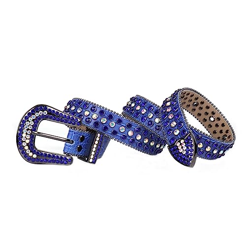 Rhinestone Belts for Women Diamond Strap Cowgirl Cowboy Bling Crystal Pin Wide Buckle Studded Men Belts4