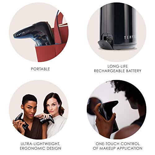 Temptu Air Airbrush Starter Kit: Cordless Professional At-Home Airbrush Makeup Travel-Friendly Anti-Aging, Long-Wear, Buildable Foundation For Healthy Skin, Black Temptu Air, 4W Nude #TOP2