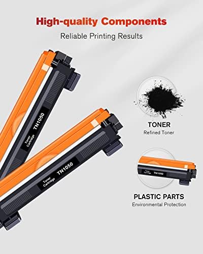 ejet TN1050 Toner Cartridges Replacement for Brother TN-1050 Compatible with HL-1110 HL-1112 HL-1210W HL-1212W DCP-1510 DCP-1512 DCP-1610W DCP-1612W MFC-1810 MFC-1910W (Black, 3-Pack)