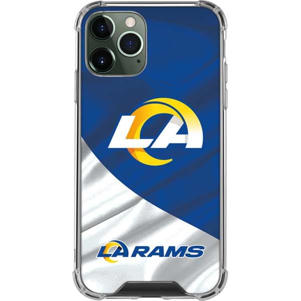 Skinit Clear Phone Case Compatible with iPhone 11 Pro Max - Officially Licensed NFL Los Angeles Rams Design