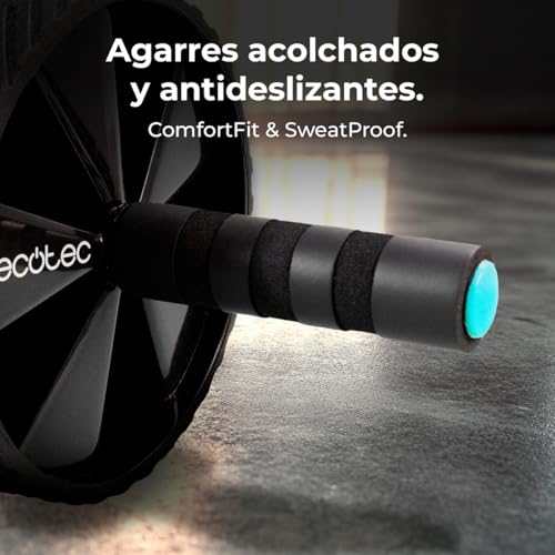 Cecotec Bauchroller, Bauchtrainer Ab Roller Small Fitness DrumFit AB Wheel, funktionelles Training, rutschfeste ComfortFit- und SweatProof-Griffe, EVA-Gummimatte, SilenceFit, maximal 200 kg – Bild 6