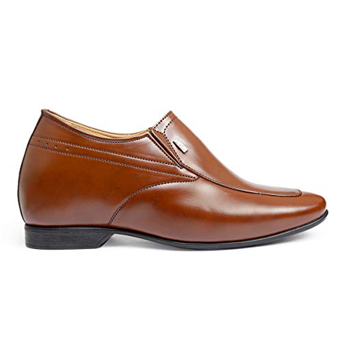 Image of Men's 9 cm (3.5 Inch) Height Increasing Dress Slip-On Formal Faux Leather Shoes