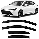 2019-2025 Tape-on Rain Guards for Toyota Corolla Hatchback Side Window Deflector Visors SE Nightshade XSE Durable Tinted Vent Shade 2020 2021 2022 2023 2024