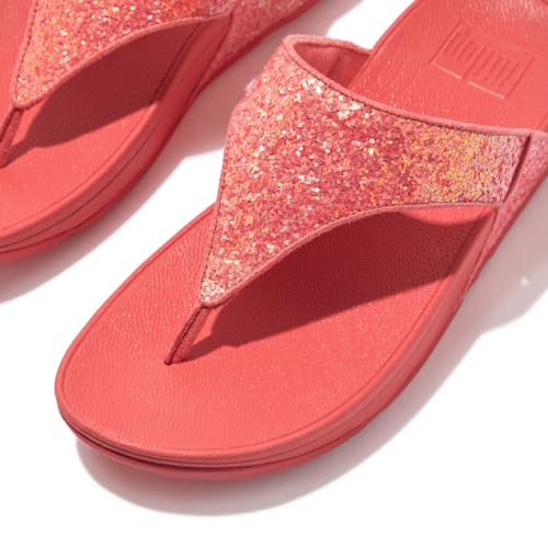 Image of FitFlop Lulu Multi-Tonal Glitter Toe-Post Sandals