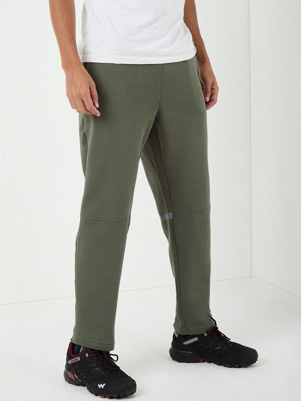 Image of Wildcraft Men Regular Mid Rise Cotton Blend Pants | Trousers |