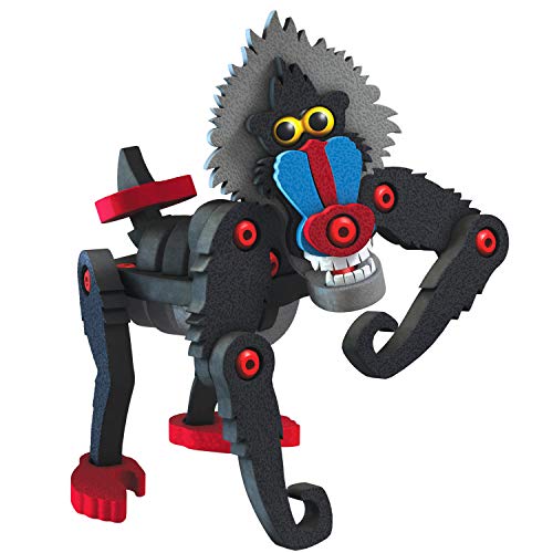 Bloco Toys Mandrill | STEM Toy | Jungle Monkey, Ape, Primate | DIY Building Construction Set (53Piece)