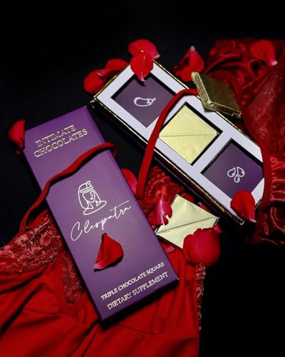 Image of Cleopatra Intimate Chocolate Bars For Couples Uplifting Mood Vitality More Desire & Enjoyment Best Gift Set for Men's & Women's Couples Vegetarian And Gluten-Free 60g (Pack of 2)