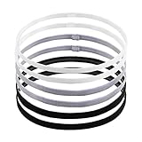 LABOTA 6 Stück Dick Antirutsch Elastische Sport Stirnbänder,Elastische Silikon Stirnbänder Anti Rutsch Haarband Stirnband für Basketball, Fußball, Tennis, Yoga und Golf