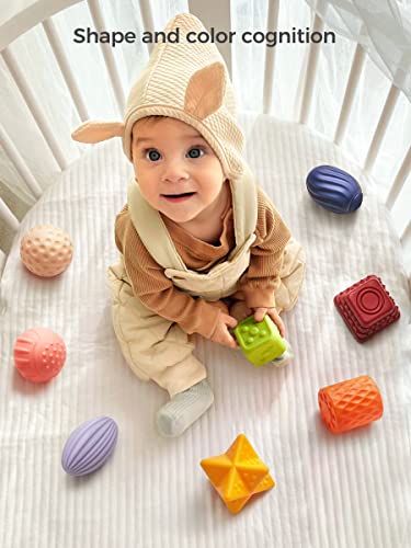 Miniatura 2 de Tumama Pelotas Sensoriales Bebe, Pelota Montessori Sensorial Con Texturas Para Bebe 0-6 Meses, Educativa Bolas Juguetes Bebés 1 A 3 Años, Suave Masticable Y Exprimible Juguete, Sin Bpa 8 Pcs