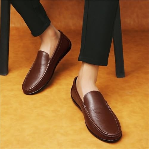 Men's Loafers Round Toe Faux Leather Loafer Shoes Anti-Slip Resistant Lightweight Fashion Party Slip-on2