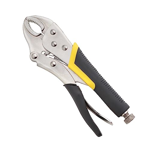 Gunpla Curved Jaw Locking Pliers 10 Inch/250mm, Carbon Steel Heavy Duty Vise Grips with Comfortable Handles Plier – Mole Grip Tool for Clamping, Holding, Pulling, Cutting, Driving Screws