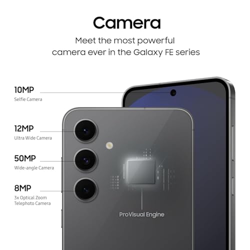 Samsung Galaxy S24 FE 128GB, Galaxy AI, 6.7" 120 Hz AMOLED Display, 50MP Camera, 8K Video, Unlocked Smartphone (CAD Version & Warranty) - Graphite (Renewed) - Image 4