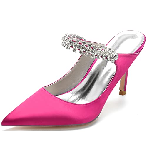 Chaussure de mariée à talon aiguille de 8.5 cm et bout pointu