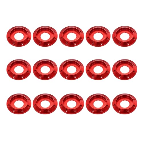 Rondelles M8 alu rouge à huit trous pour rénover votre moto électrique ou drone RC