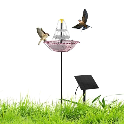 Baño para pájaros exterior con fuente solar contra agua estancada 2