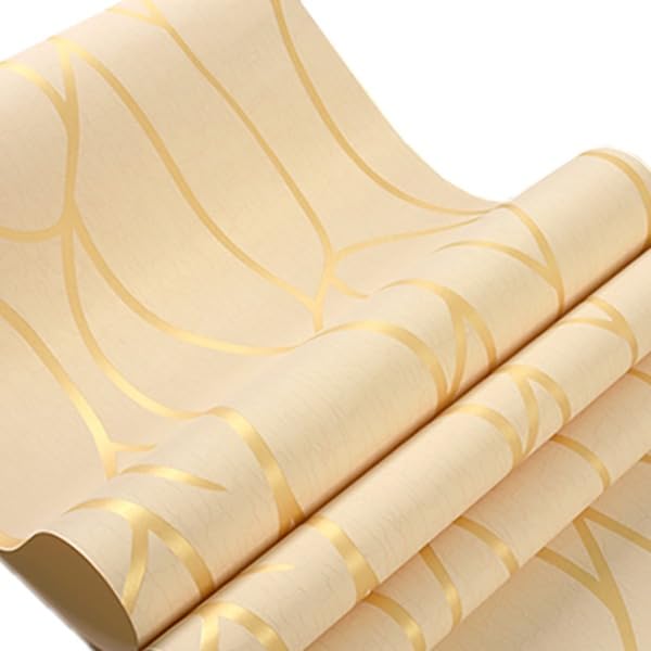 AZURE DECORS 200 X 45 CM Modern Beige Gold LINE SELF Adhesive Wallpaper - 9 Sqft.Approx (B0DFX771P6) Amazon Price History, Amazon Price Tracker