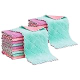 KHBUAB Paños de Cocina de Microfibra Gruesos 25X15 CM 20 Unidades Reutilizables Absorbentes y Multiusos para Limpieza Eficaz de Utensilios Platos y Superficies Hogar