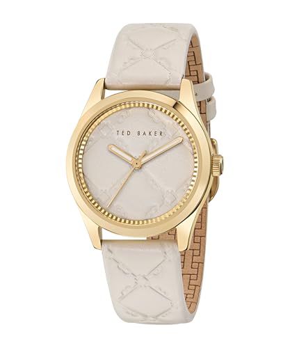 Ted Baker Damen Analog Quarz Uhr mit Leder Armband BKPCLS5039I