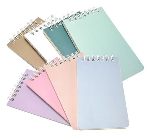 Bloc de notas espiral mini de 3x5 pulgadas cuadriculados pack de 16 cuadernos de bolsillo para notas rápida