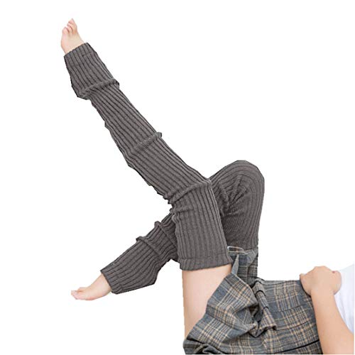 Joyingtwo Thigh Highs Leg Warmers for Women Over Knee High Leg Warmer Crochet Long Socks ((1p) Extra long-grey)