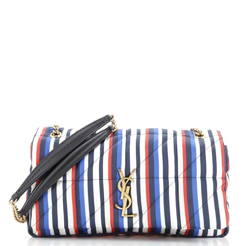 Saint Laurent, Pre-Loved Jamie Flap Bag Quilted Printed Silk Medium, Multicolor