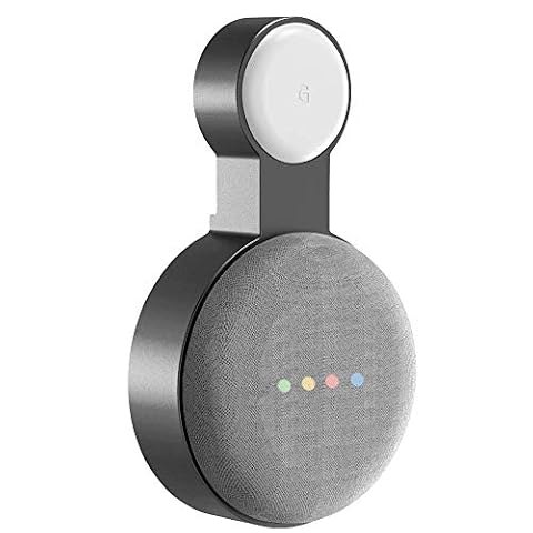 honecumi Uchwyt ścienny do Google Nest Mini (2. generacji) | Uchwyt ścienny, stojak na ścianie, uchwyt do Google Nest Mini asystent głosowy, zarządzanie kablami, oszczędność miejsca, uchwyt na gniazdo