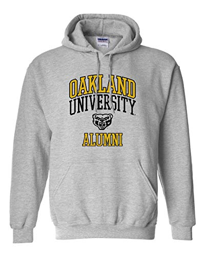 CreateMyTee | Oakland University Alumni Two Color Hooded Sweatshirt |
