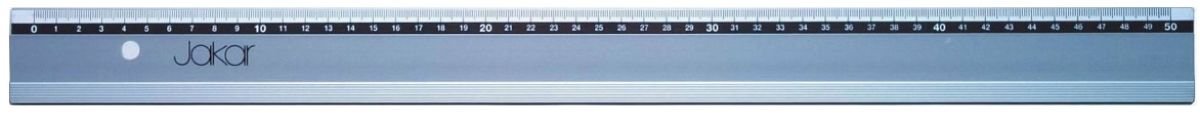 Jakar Aluminium Ruler Printed With Mm/Cm, Stainless Steel Cutting Edge 50Cm