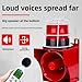 Hamwesh Industrial Siren Alarm Strobe Light, 0-180db Adjustable Volume Emergency Security Siren Warning Light, 9 Tone Audible and Visual Alarm for Home, Office, Factory, Warehouse (US Plug)