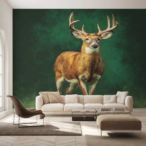 Papier peint intissé fresque murale cerf grand format haut de gamme