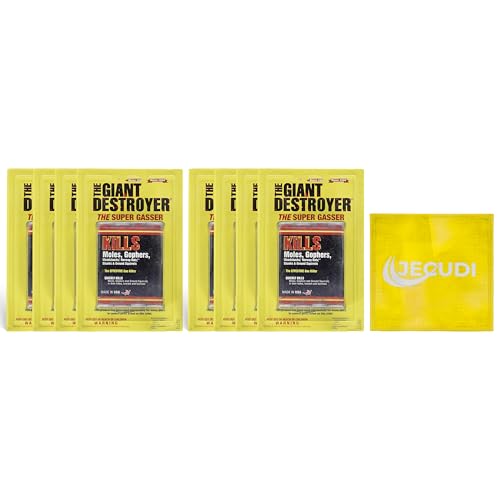 Giant Destroyer Smoke Bomb Gasser Rodent & Pest Control for Gophers Moles Groundhogs & Rats 8 Pack (32 Tubes) Jecudi Towel