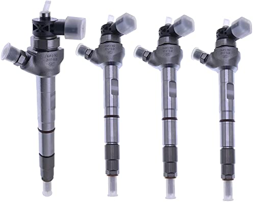 ‎zt truck parts 4X Common Fuel Rail Injectors 0445110369 0445110647 03L130277J 03L130277Q 0986435166 Compatible with AUDI A3 A4 2.0 TDI SEAT SKODA VW Beetle Golf Car Parts Replace Bosch and Volkswagen