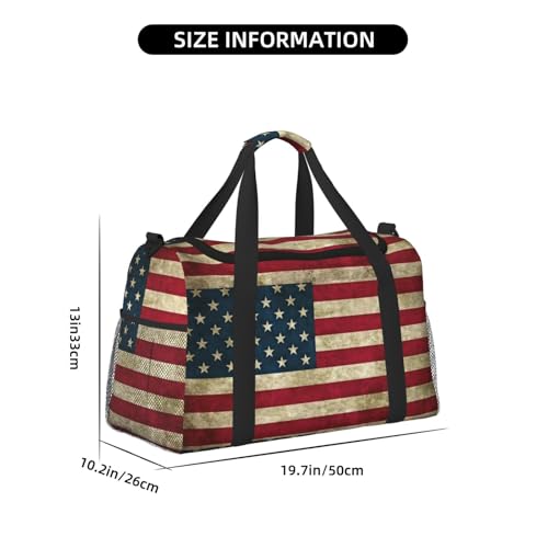 American Flag Travel Bag, Weekender Bags For Women Men For Outdoor Adventures, Ideal For Camping And Hiking4
