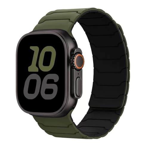 Image of Printme Silicone Sport Magnetic Band Compatible with Apple Watch 42 mm 44 mm 45 mm 46 mm 49 mm, Adjustable Strap for iWatch Series SE Series 1-8, Ultra 2 /3
