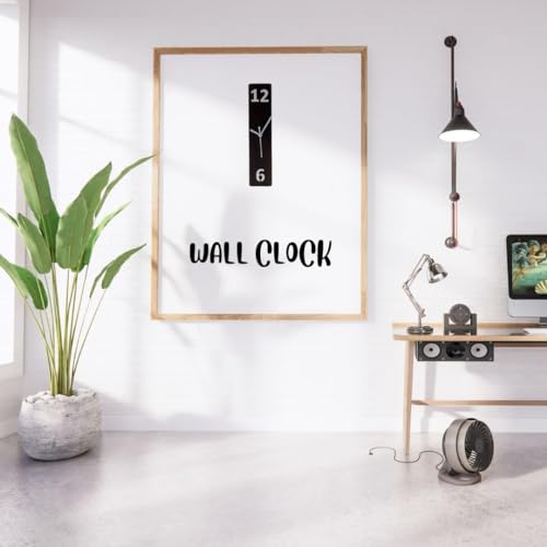 Image of Antique Stylish Wall Clock Wooden Rectangle Shaped 30 CM Wall Clock Living Room Stylish Home Decor (Coffee,CL-58)