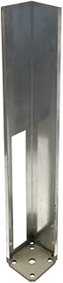 Vinyl Fence Mounting Kit with Mounting Hardware (Galvanized Steel, 4"x4"x24")