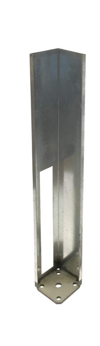 Vinyl Fence Mounting Kit with Mounting Hardware (Galvanized Steel, 4"x4"x24")