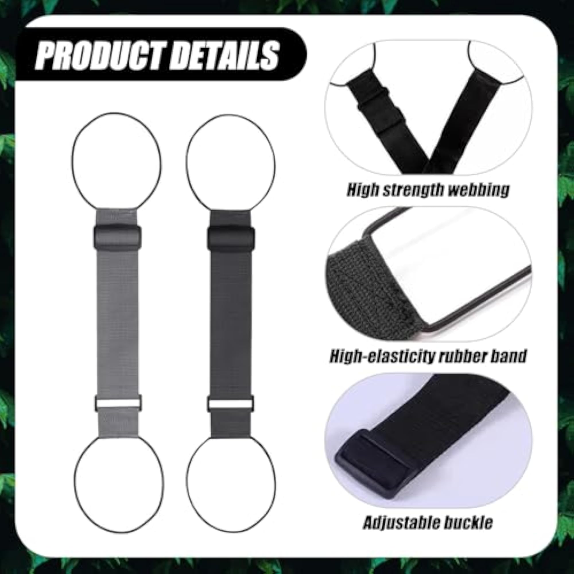 Luggage Straps 2 Pack, Adjustable Elastic Bungee Straps