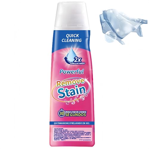 Limpiador de ropa en gel para manchas de alta resistencia, Nano quitamanchas en gel de limpieza rápida, Quitamanchas activo para ropa, Quitamanchas sin lejía, Secado rápido de ropa (1 Piezas)